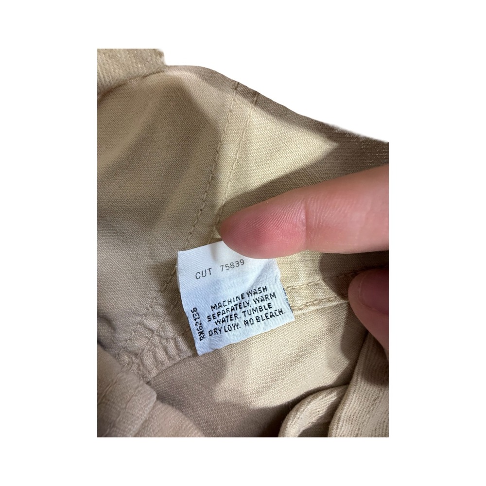 Guess Overalls Womens M 36x30 Tan Vintage 90s Cotton Utility Boho - Picture 6 of 15